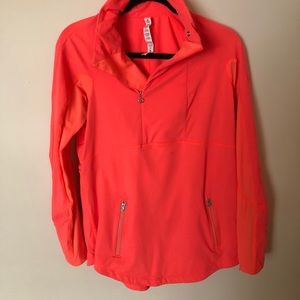 Lululemon Jacket pullover half zip bright orange